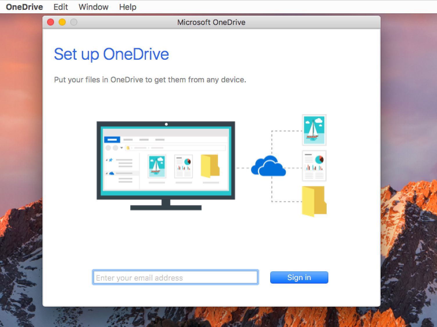 One drive for business desktop application